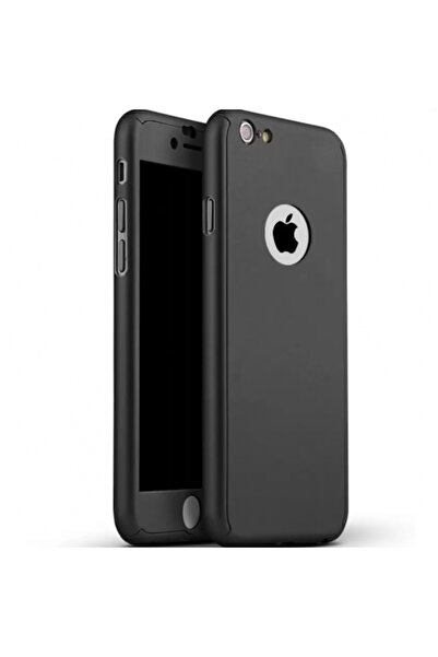 BLACK Μαύρη θήκη Fullbody για Apple iPhone 6 / Apple iPhone 6S με πλήρη κάλυψ...