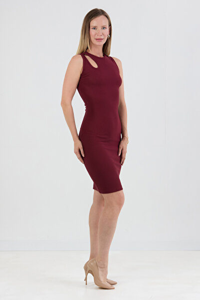 Fulla Moda Φόρεμα με λεπτομέρεια με παράθυρο με ραβδώσεις