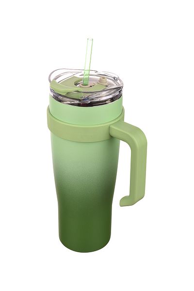 NESS HOME 304 Quality Stainless Steel 1000 ml Thermos with Straw Double Layer Color Transition, Leakproof Cup