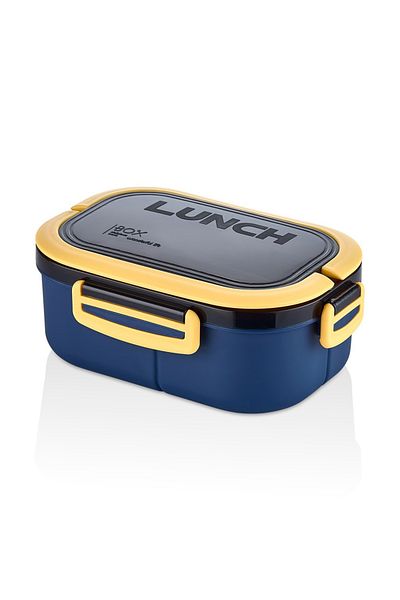 HOMEU Portable Food Container Lunch Box Diet Nutrition Box Storage Container Feeding Bowl with Fork and Spoon 1200ml