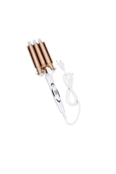 stuffix Ondulator de păr, Stuffix®, cu 3 elemente ceramice, bucle retro, temperatură 170-220 °C