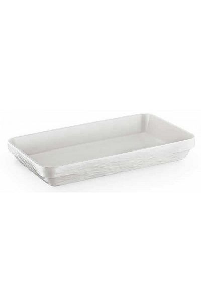 Raki Platou adanc melamina servire dreptunghiulara RAKI OLIE WHITE 24x35,6x5,2cm