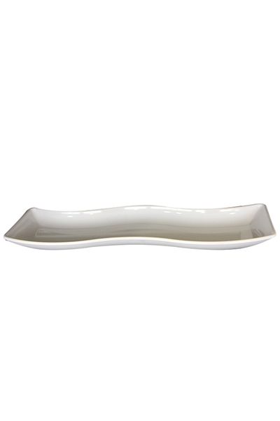 Raki RAKI wavy melamine platter 60x18x4cm white