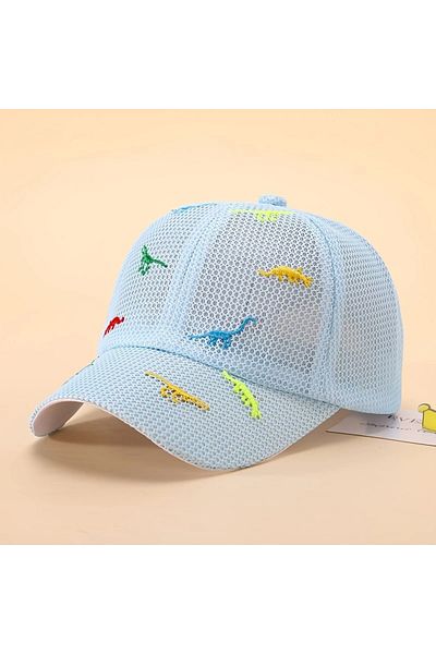 GlassySKY (3-6 Years Old) Breathable Dinosaur Embroidered Hat Sun Protection Hat, Outdoor Summer Beach Vacation