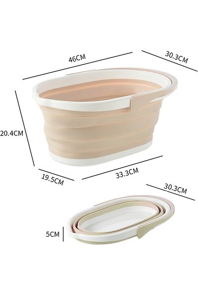 Bukate Silicone Foldable Bucket, with Plastic Handle, 15L, Pink, Bukate®