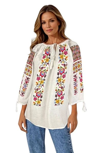rody's forever Women's blouse type ie R25 white/orange size S