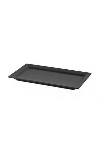 Raki Melamine platter RAKI Orta GN 1/3 32.5x18 cm black color