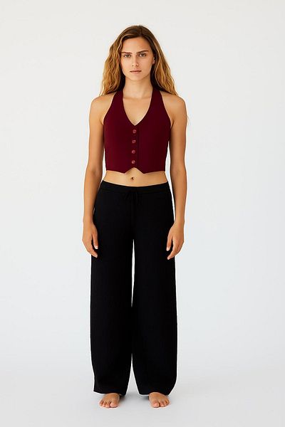 HAKKE Backless Buttoned Vest