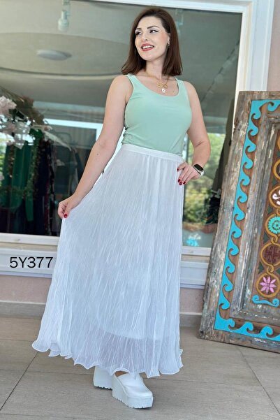 İnce Topuk Lined Chiffon Skirt 5Y377