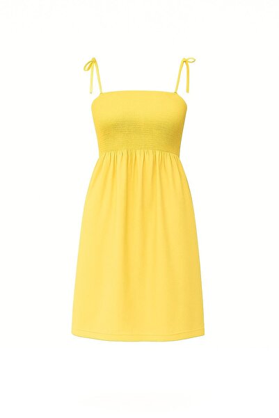 HAKKE Gipe Detaylı Askılı ELBİSE