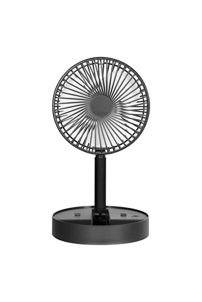 Wexta Ws-108 Siyah Taşınabilir Döner Başlıklı Şarjlı El Ve Masaüstü Fan Soğutucu Pervane Vantilatör