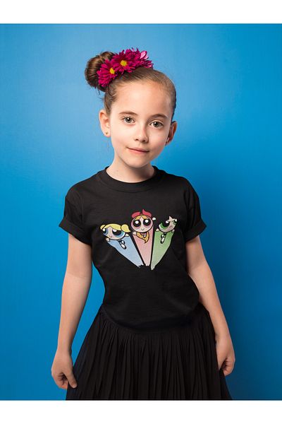 SEVBANO Tricou pentru copii unisex cu desene animate Power Puff Girls (vârsta 1-12)