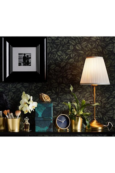 IKEA Başucu Gece Lambası Yükseklik 55 Cm Abajur Çelik Dekoratif Ayaklı Lamba Pirinç Rengi