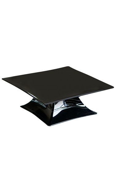 Raki RAKI polycarbonate presentation tray with stand 25x25xh7cm, black