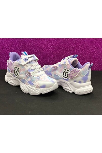 Alessio Kız Çocuk Kelebek Desenli Renkli Ortopedik Sneakers Spor Ayakkabı
