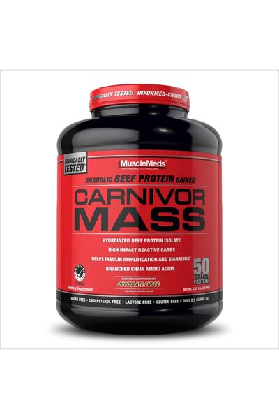 MuscleMeds كارنيفور ماس، 6 أرطال، شوكولاتة فادج، 14 حصة