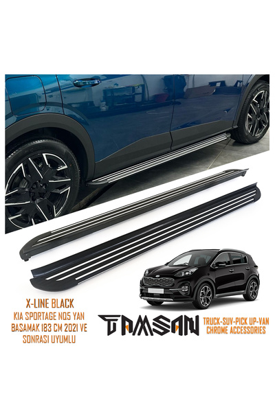 TAMSAN KIA SPORTAGE NQ5 X-LINE MODEL YAN BASAMAK SIYAH 183 CM 2021 VE SONRASI...