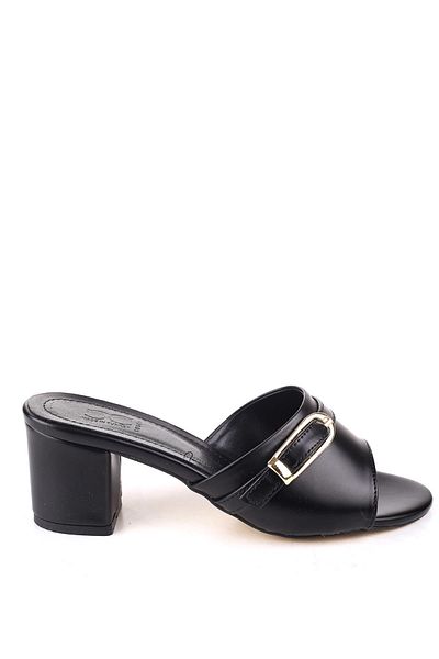 Papuçsepeti Shoe Basket Ll106 Belt Buckle Daily Women's Slippers