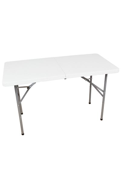 ATELIER Rectangular folding table for Banquet/Events/Catering, foldable metal legs, 123x61x74 cm, white