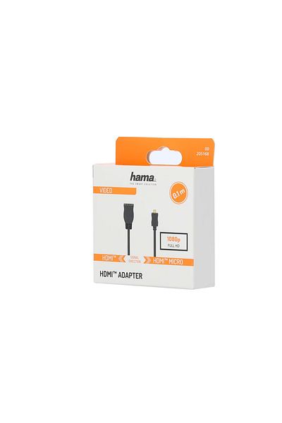 Hama Hama 205168 Adapter, MicroHDMI - HDMI, 0.1m (Black)