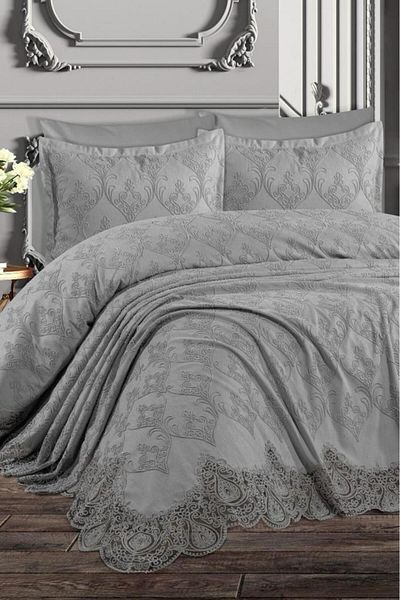 HUZUR ÇEYİZ Nilüfer 6 Piece Pique Set