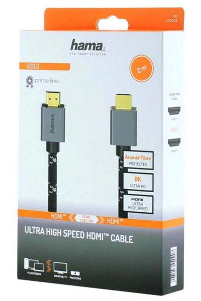 Hama HAMA 200504 Cable, HDMI - HDMI, 8k, 2 meters (Black)