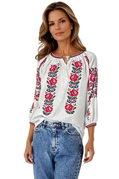 rody's forever Women's blouse type ie R256 white/pink size S
