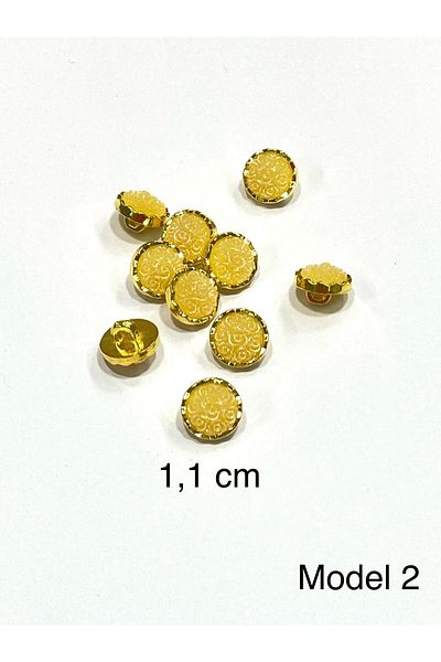karantuhafiye Blouse Button / Metallized Blouse Button / 2915 /10 Pieces Model 2
