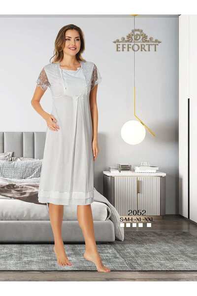 Effort Pijama Maternity Maternity Nightdress Elegant Maternity Nightdress with Lace Detail Effortt