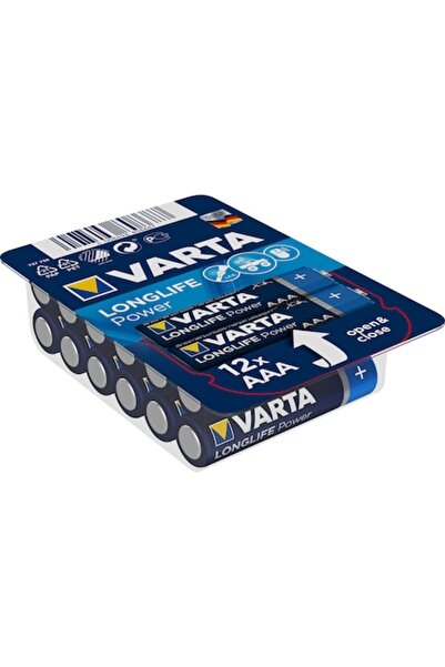 Varta Longlife Power Aaa – Set of 12 High Energy Alkaline Batteries, Box Pack...