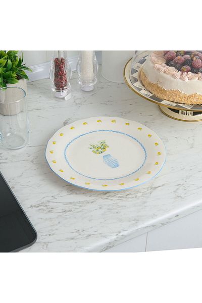 MATMEL Kitchen Limecello Porcelain Serving Plate - Colored - 27 cm