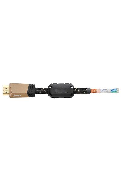 Hama HAMA 205025 Cable, HDMI - HDMI, Ethernet, 1.5m, 4K HDR, gold-plated (Black)