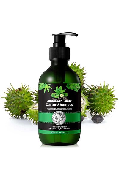NOVA KISS Jamaican Black Castor Oil Shampoo for Hair Growth Infused with Biotin, NOVA KISS®, 300 ml