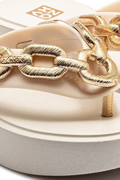 ZAXY Chain Women's Flip Flops Light Beige 35/40