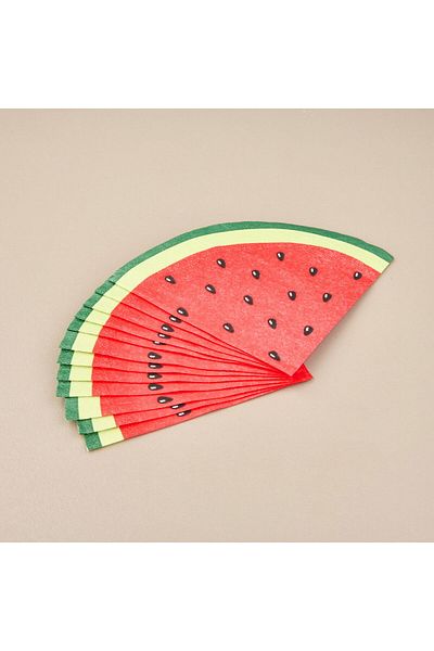 MATMEL Houseware 12 Pack Watermelon Patterned Napkins - Assorti - 32 cm