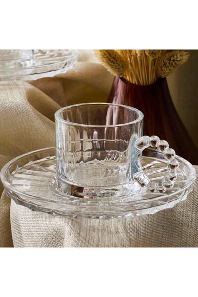 MATMEL Ringo Line Set of 6 Coffee Cups - Transparent - 90 ml