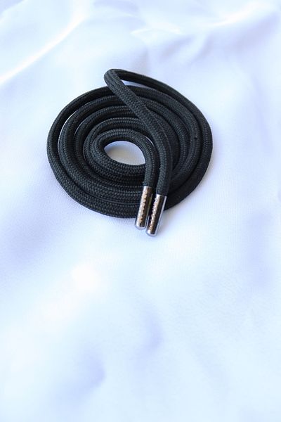 Assa Wood Tracksuit and Sweatshirt Hooded Rope 105 cm Round Lacing Black, 1 Piece