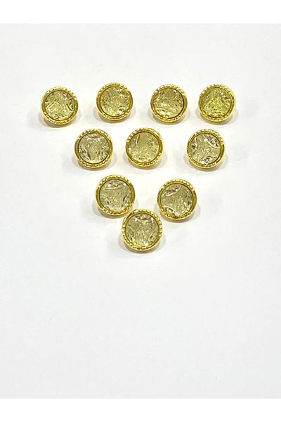 karantuhafiye Blouse Button / Metallized Blouse Button / 2915 /10 Pieces Model 3