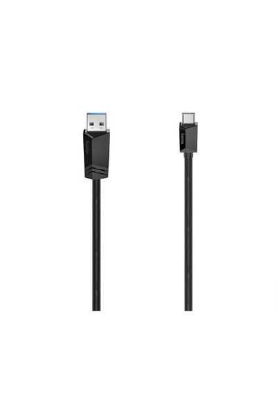 Hama Hama 200653 Cable, USB-C - USB-A, 3 m (Black)