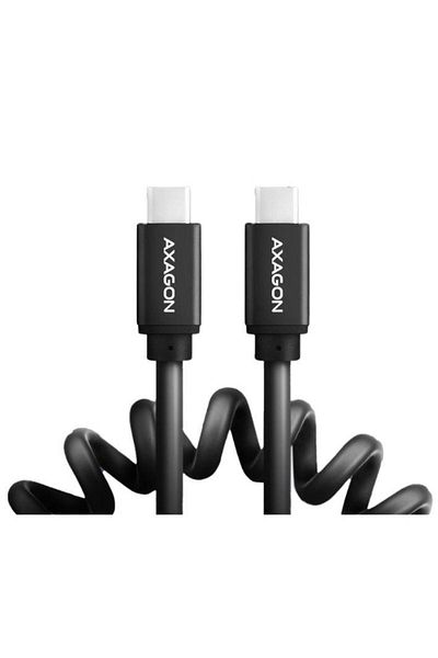 Axagon Cablu de date Axagon Twister, USB-C la USB-C, 0.6m, 3A (Negru)