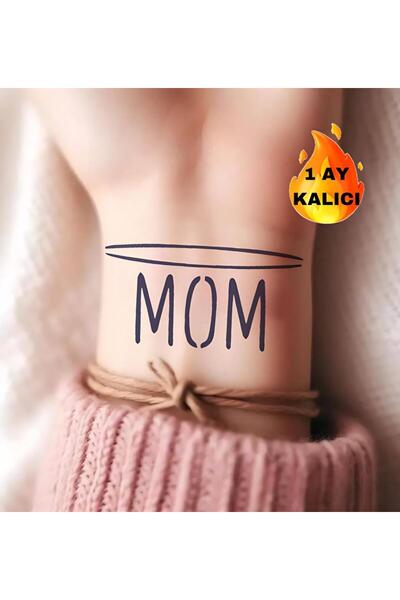 Mecit Tuhafiye 1 AY KALICI MOM (ANNE) YAZI GEÇİCİ DÖVME
