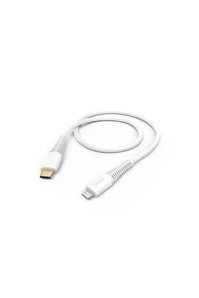 Hama Cablu incarcare Hama 201603, USB Type-C - Lightning, 1.5 m (Alb)