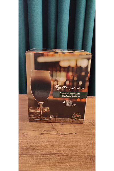 ORTAKÖY CENNETİ Pasabahce 4 Pcs Beer Glass Craft Collection 410 Cc 20 cm Height 7 cm Mouth 440317