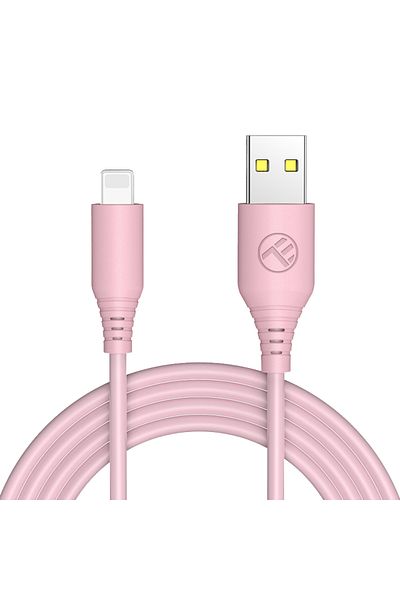 TELLUR Cablu silicon Tellur USB to Lightning, 3A, 1m, Roz