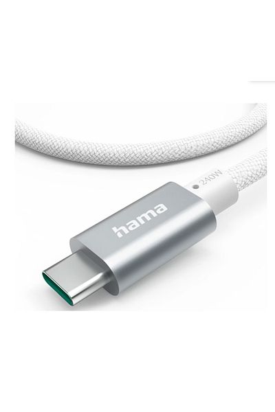 Hama Cablu de date Hama 201724, USB Type-C - USB Type-C, 240W, 1.5 m (Alb)