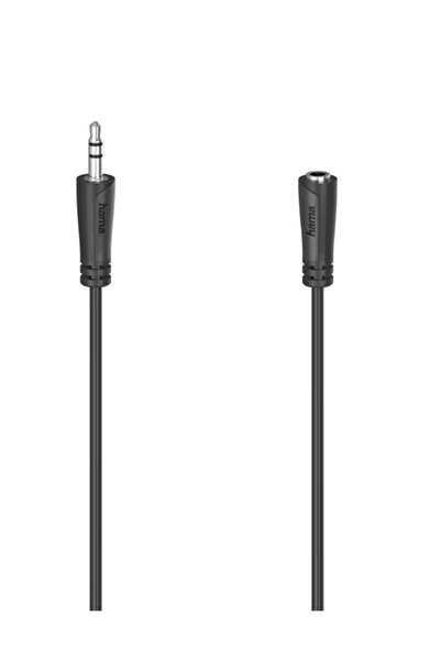 Hama Cablu audio extensie Hama 205121, Jack 3.5mm, 5m (Negru)