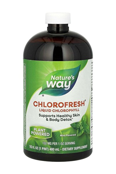 Nature's Way Chlorofresh Liquid Chlorophyll Mint 132 Mg 16 Fl Oz 480 Ml