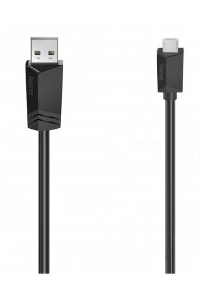 Hama Hama 200609 data cable, microUSB, 3 m (Black)