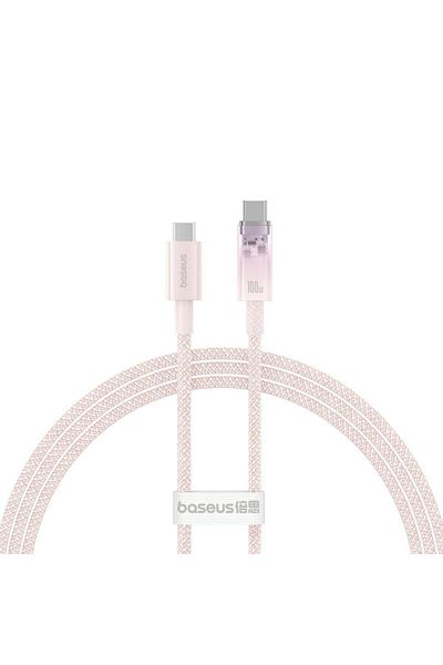 Baseus Baseus Explorer USB-A - USB-C Data and Charging Cable, 100W, 1m, Pink CATS010404