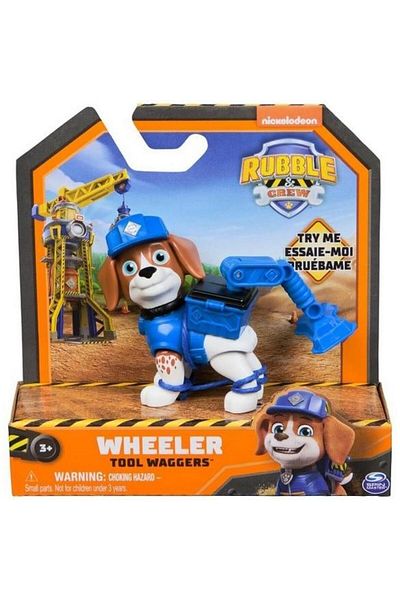 PAW PATROL Figurina Paw Patrol Rubble and Crew, Wheeler, 5 cm